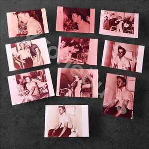 Lot of 10 Vintage Photos of Elvis Presley 1955 Tyler TX Fairgrounds Kodak Prints